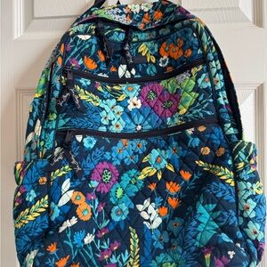 Vera Bradley Floral Quilted Campus Backpack